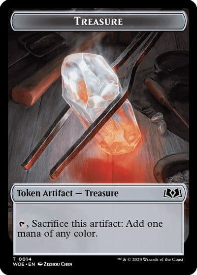 Treasure Token Wilds of Eldraine Magic card