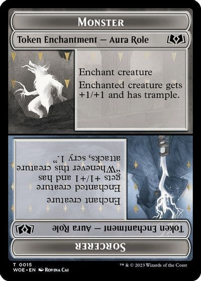 Monster Role Sorcerer Role Token Wilds of Eldraine Magic card