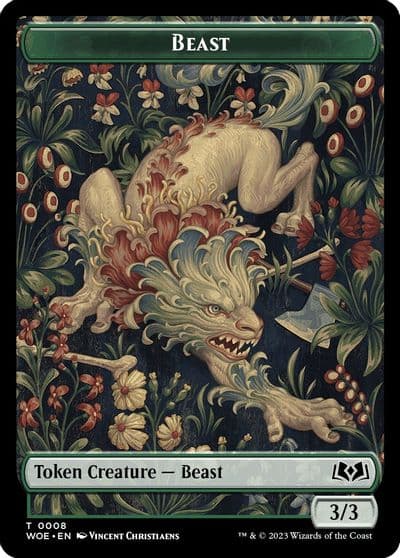Beast Food 0011 Double Sided Token Wilds of Eldraine Magic card