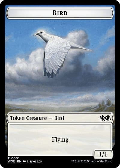 Bird Food 0013 Double Sided Token Wilds of Eldraine Magic card