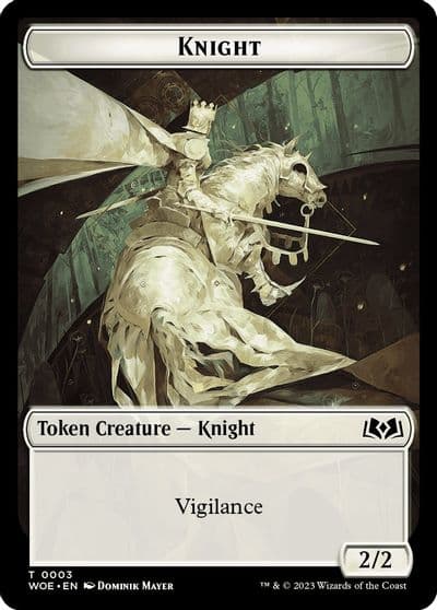 Knight Food 0010 Double Sided Token Wilds of Eldraine Magic card