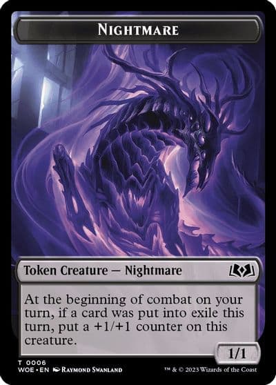 Nightmare Food 0013 Double Sided Token Wilds of Eldraine Magic card