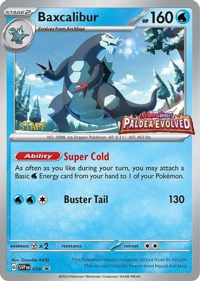 Baxcalibur - 019 (Prerelease) [Staff] SV: Scarlet & Violet Promo Cards Pokemon card