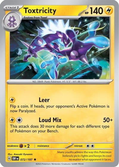 Toxtricity Deck Exclusives Pokemon card