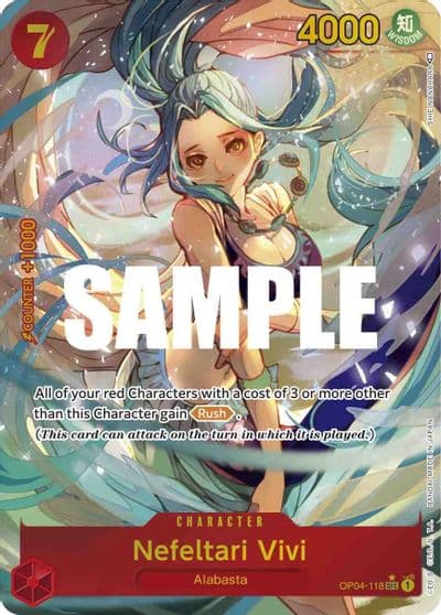 Nefeltari Vivi 118 Alternate Art Kingdoms of Intrigue One Piece card