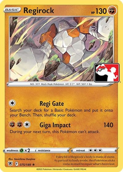 Regirock Prize Pack Series Cards Pokemon card