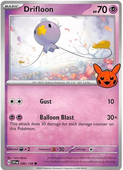 Drifloon Trick or Trade BOOster Bundle 2023 Pokemon card