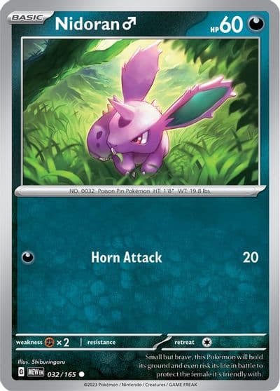 Nidoran M SV: Scarlet & Violet 151 Pokemon card