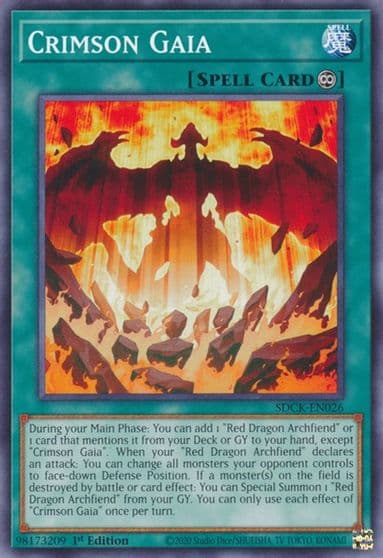 Crimson Gaia Structure Deck: The Crimson King Yu-Gi-Oh! card