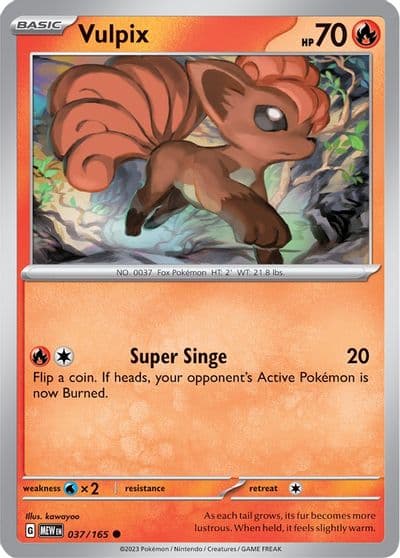 Vulpix SV: Scarlet & Violet 151 Pokemon card