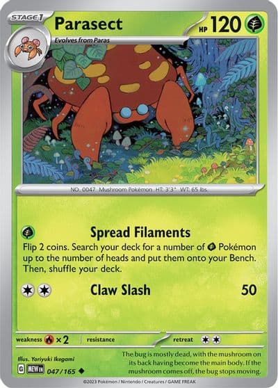 Parasect SV: Scarlet & Violet 151 Pokemon card