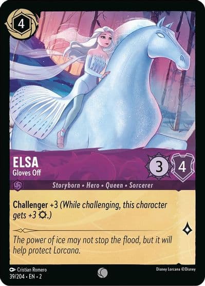 Elsa Gloves Off Rise of the Floodborn Lorcana card