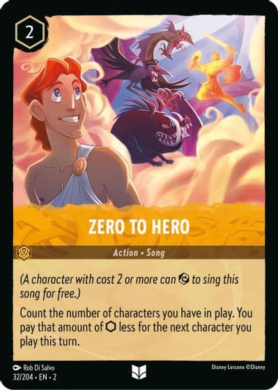 Zero To Hero Rise of the Floodborn Lorcana card