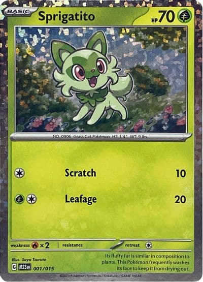 Sprigatito McDonald's Promos 2023 Pokemon card