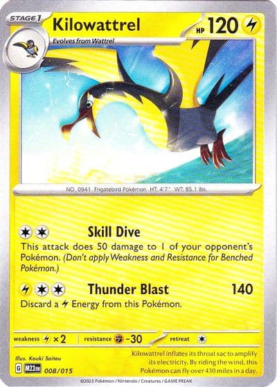 Kilowattrel McDonald's Promos 2023 Pokemon card