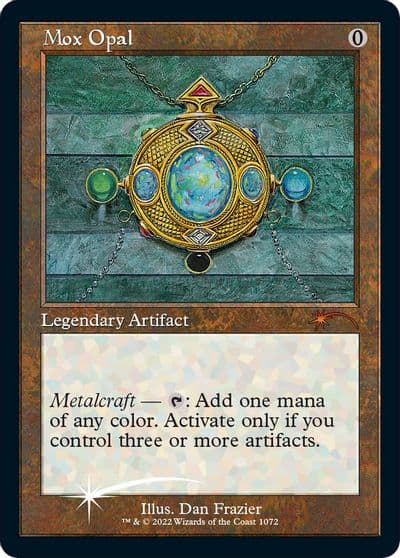 Mox Opal Retro Frame Foil Etched Secret Lair Drop Series Magic card