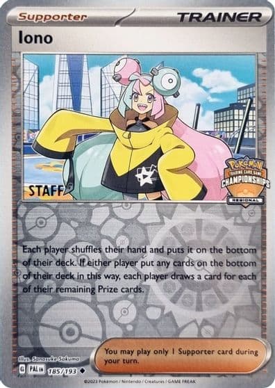 Iono (Regional Championships) [Staff] League & Championship Cards Pokemon card