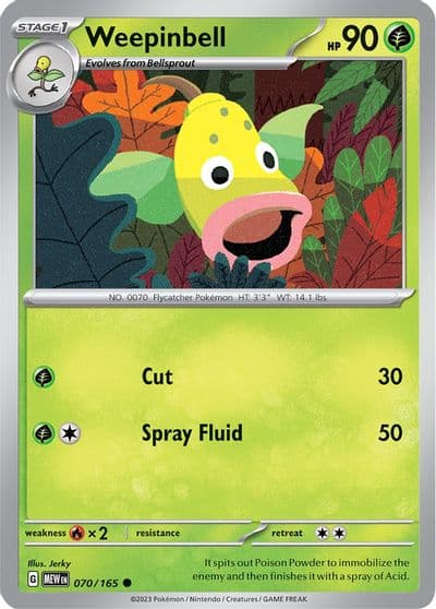 Weepinbell SV: Scarlet & Violet 151 Pokemon card
