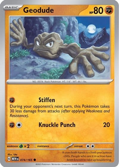 Geodude SV: Scarlet & Violet 151 Pokemon card