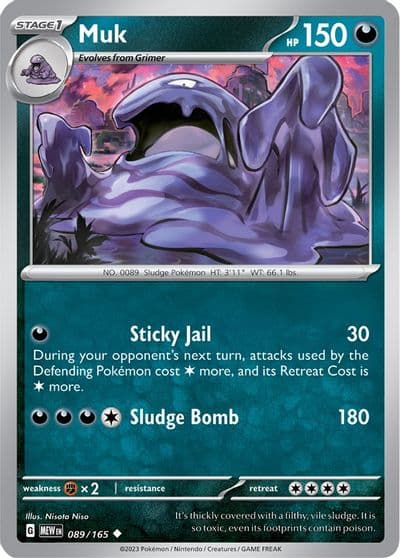 Muk SV: Scarlet & Violet 151 Pokemon card