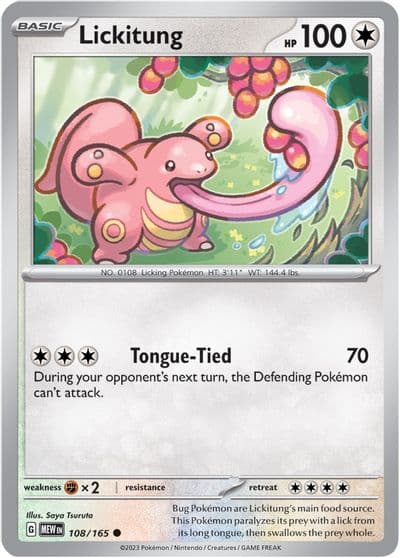 Lickitung SV: Scarlet & Violet 151 Pokemon card