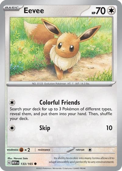Eevee SV: Scarlet & Violet 151 Pokemon card