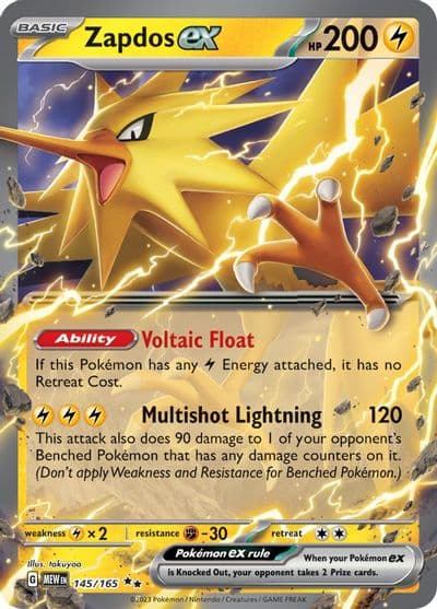 Zapdos ex SV: Scarlet & Violet 151 Pokemon card