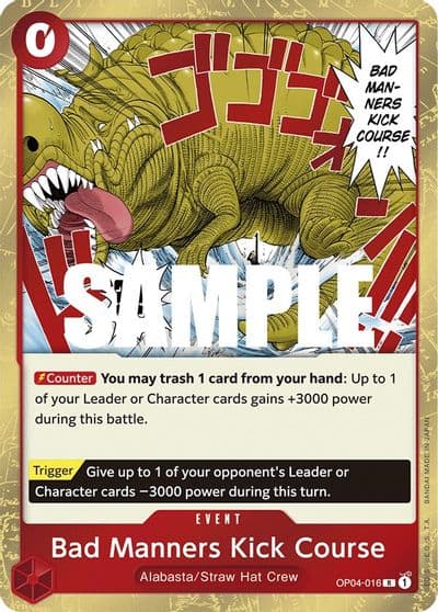 Bad Manners Kick Course Kingdoms of Intrigue One Piece card