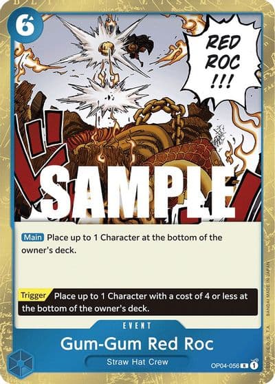 Gum Gum Red Roc Kingdoms of Intrigue One Piece card