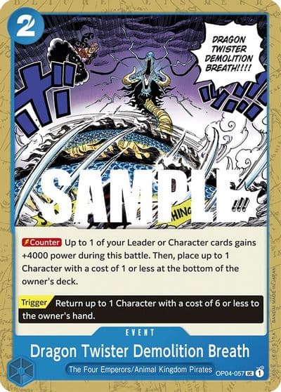 Dragon Twister Demolition Breath Kingdoms of Intrigue One Piece card