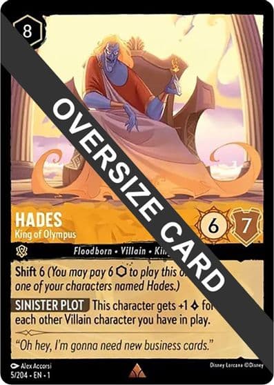 Hades King of Olympus Oversized The First Chapter Lorcana card