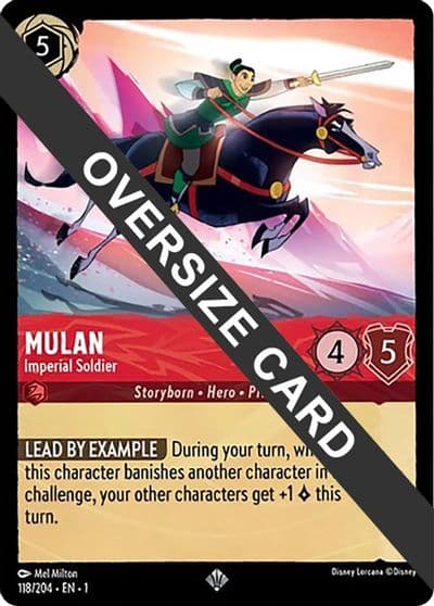 Mulan Imperial Soldier Oversized The First Chapter Lorcana card