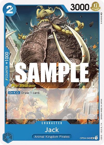 Jack Kingdoms of Intrigue Pre-Release Cards One Piece card