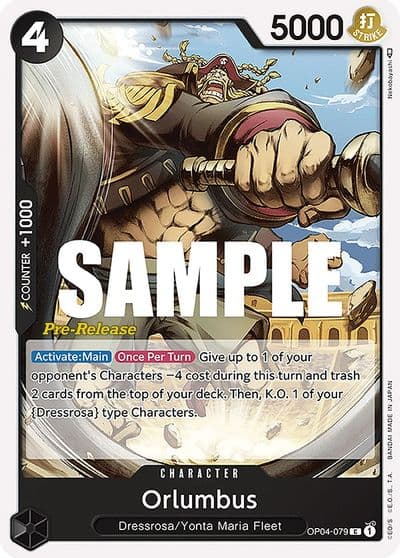 Orlumbus Kingdoms of Intrigue Pre-Release Cards One Piece card