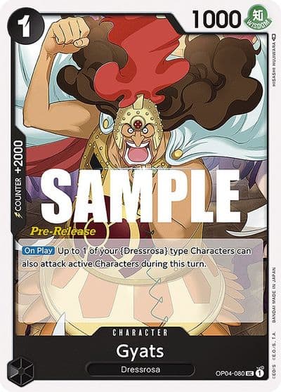 Gyats Kingdoms of Intrigue Pre-Release Cards One Piece card