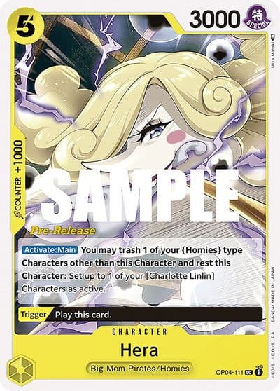 Hera Kingdoms of Intrigue Pre-Release Cards One Piece card