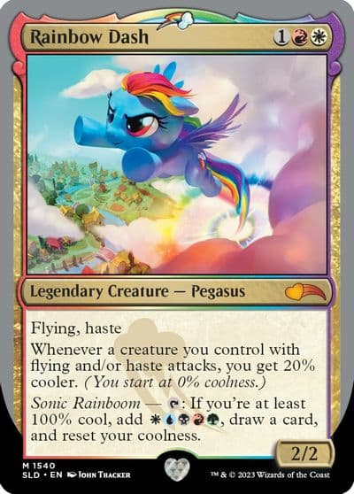 Rainbow Dash Secret Lair Drop Series Magic card