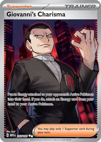 Giovanni's Charisma SV: Scarlet & Violet 151 Pokemon card