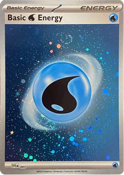Basic Water Energy (Cosmos Holo) SVE: Scarlet & Violet Energies Pokemon card