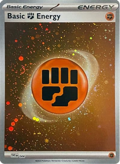 Basic Fighting Energy (Cosmos Holo) SVE: Scarlet & Violet Energies Pokemon card
