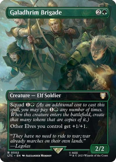 Galadhrim Brigade Borderless Commander: The Lord of the Rings: Tales of Middle-earth Magic card