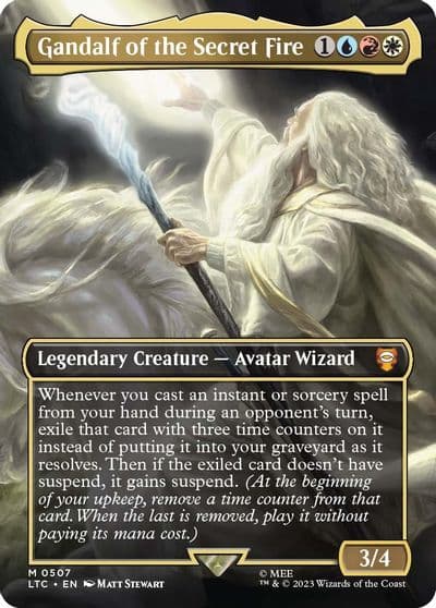 Gandalf of the Secret Fire Borderless Commander: The Lord of the Rings: Tales of Middle-earth Magic card