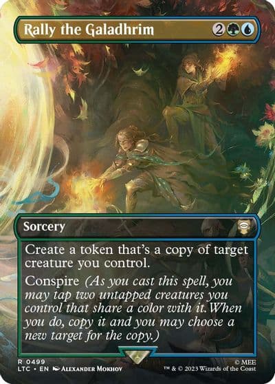 Rally the Galadhrim Borderless Commander: The Lord of the Rings: Tales of Middle-earth Magic card