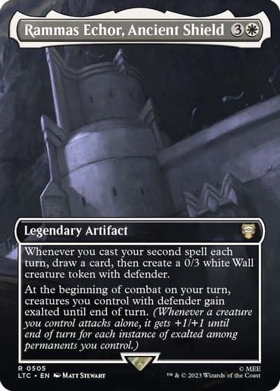 Rammas Echor Ancient Shield Borderless Commander: The Lord of the Rings: Tales of Middle-earth Magic card