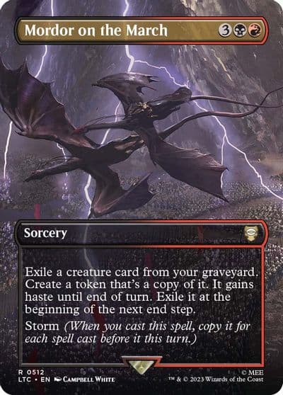 Mordor on the March Borderless Commander: The Lord of the Rings: Tales of Middle-earth Magic card