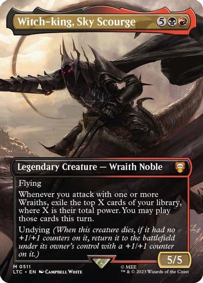 Witch king Sky Scourge Borderless Commander: The Lord of the Rings: Tales of Middle-earth Magic card