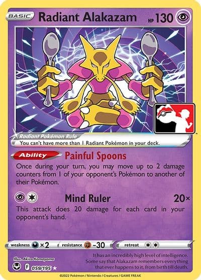 Radiant Alakazam Prize Pack Series Cards Pokemon card