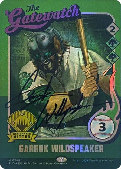 Garruk Wildspeaker 749 Autographed Secret Lair Drop Series Magic card
