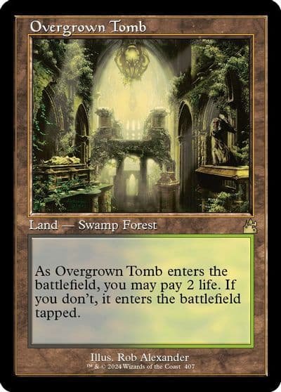 Overgrown Tomb Retro Frame Ravnica Remastered Magic card