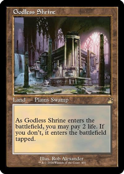 Godless Shrine Retro Frame Ravnica Remastered Magic card